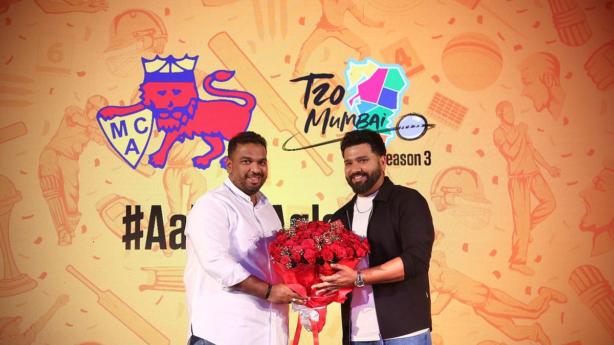 Photo: X | Ajinkya Naik : MCA President Ajinkya Naik with India's ODI and Test captain Rohit Sharma.