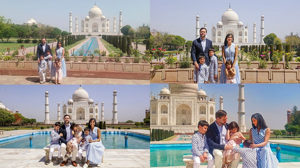 | PTI : US VP Vance and his family visits Taj Mahal