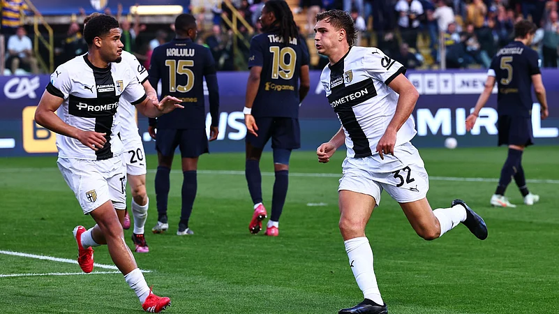 Pellegrino celebrates scoring the games only goal