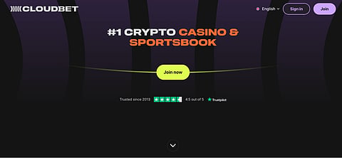 Cloudbet homepage