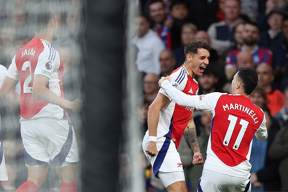 English Premier League soccer Arsenal vs Crystal Palace:  Jakub Kiwior
