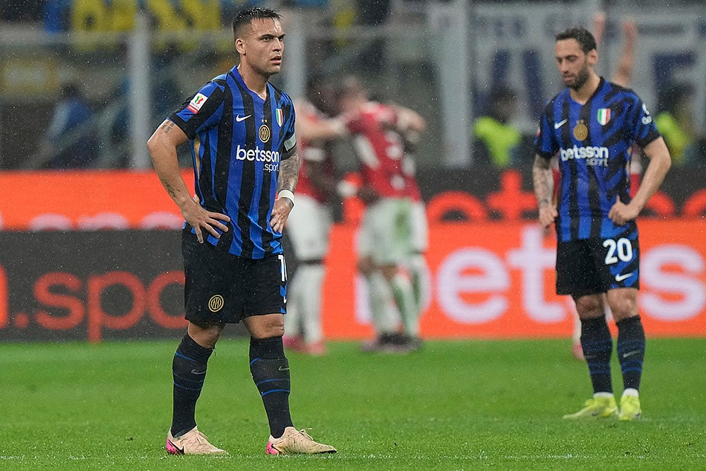 Italy Soccer Italian Cup 2024-25 Inter Milan Vs AC Milan: Lautaro Martinez