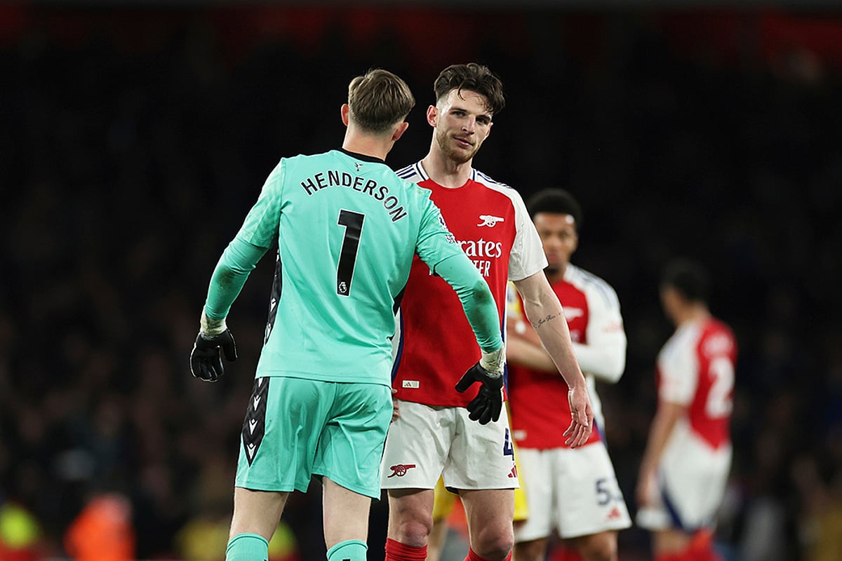 English Premier League soccer Arsenal vs Crystal Palace: Declan Rice