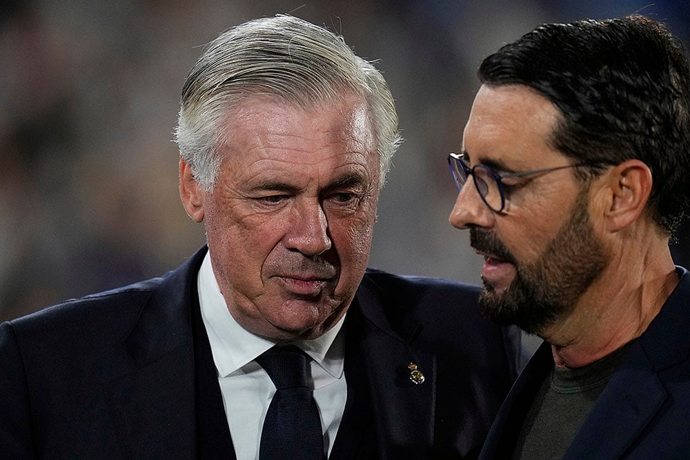 Spain Soccer La Liga Getafe and Real Madrid: Carlo Ancelotti and Jose Bordalas 