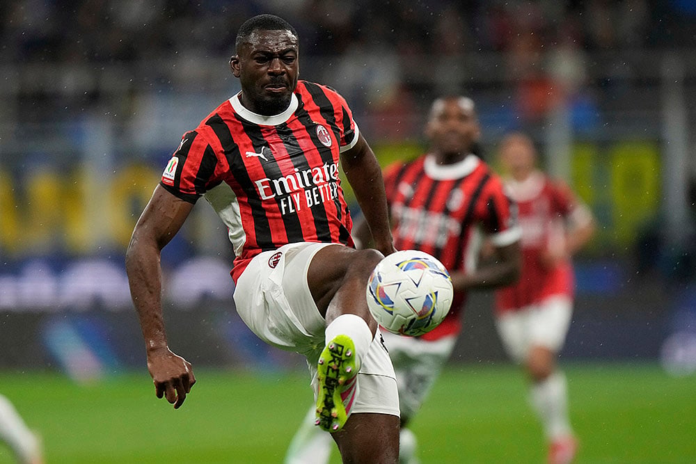 Italy Soccer Italian Cup 2024-25 Inter Milan Vs AC Milan: Youssouf Fofana