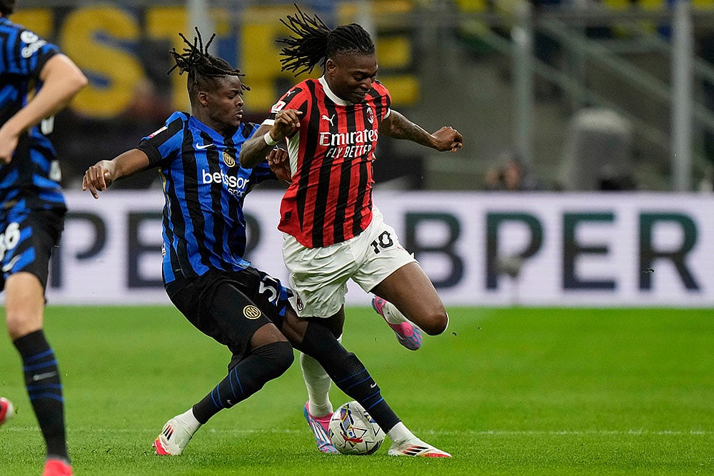 Italy Soccer Italian Cup 2024-25 Inter Milan Vs AC Milan: Yann Aurel Bisseck