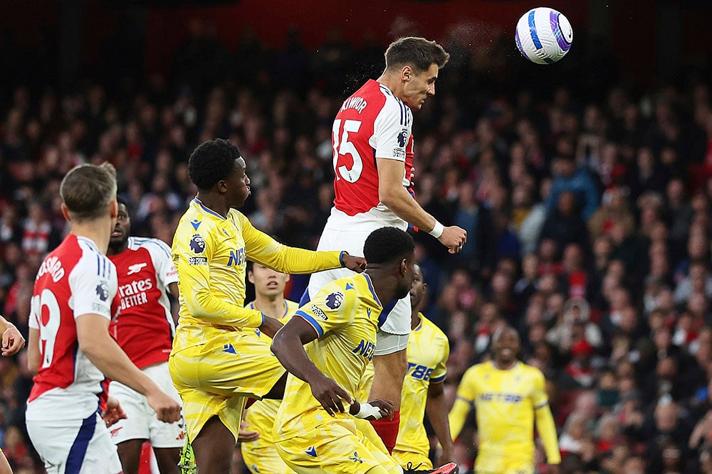 English Premier League soccer Arsenal vs Crystal Palace: Jakub Kiwior 