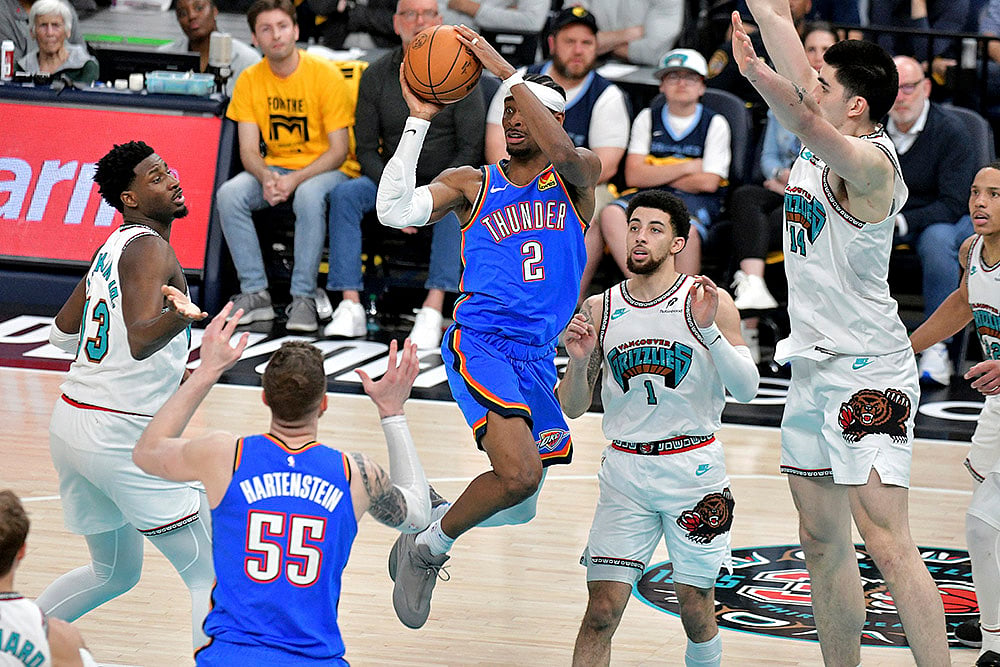 NBA Basketball Oklahoma City Thunder vs Memphis Grizzlies: Shai Gilgeous-Alexander