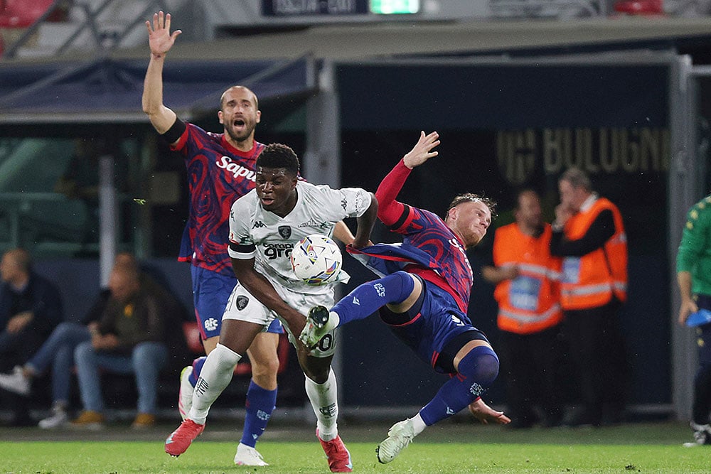 Italy Soccer Italian Cup Coppa Italia semifinal Bologna FC vs Empoli FC: Ismael Konate
