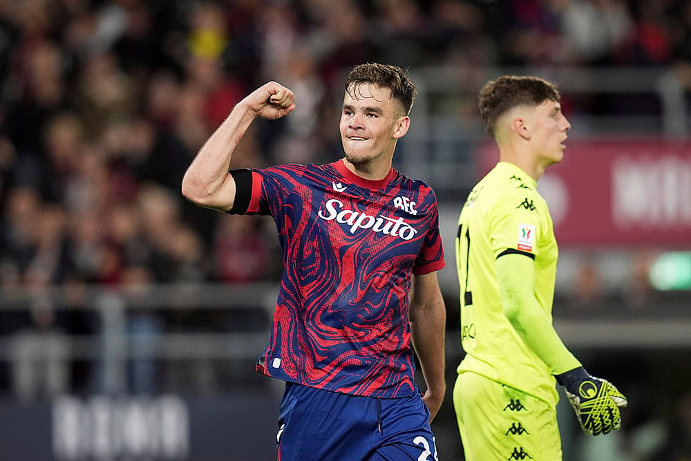 Italy Soccer Italian Cup Coppa Italia semifinal Bologna FC vs Empoli FC: Thijs Dallinga