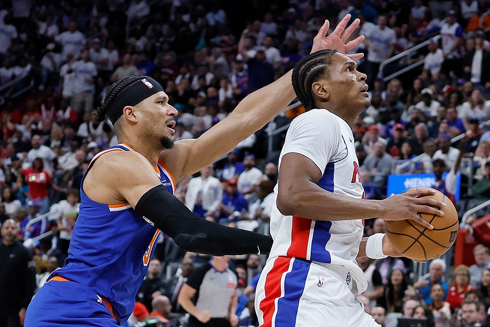 NBA Basketball New York Knicks vs Detroit Pistons: Ausar Thompson