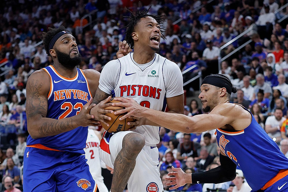 NBA Basketball New York Knicks vs Detroit Pistons: Ronald Holland II