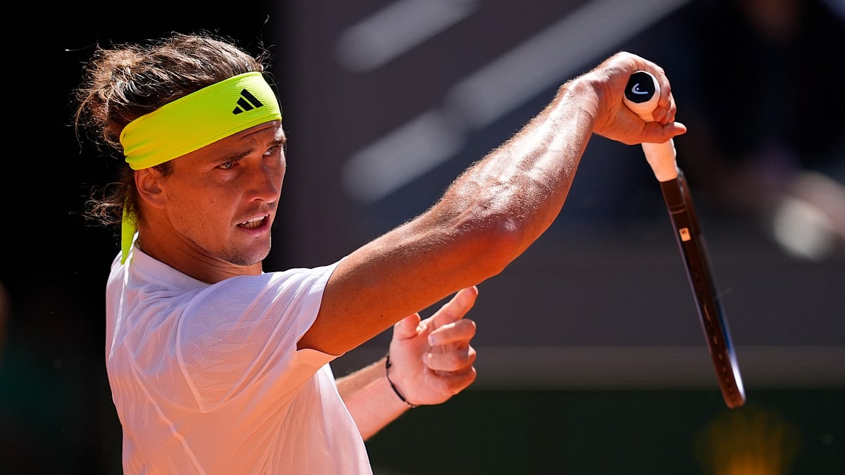 Alexander Zverev in action in Madrid.