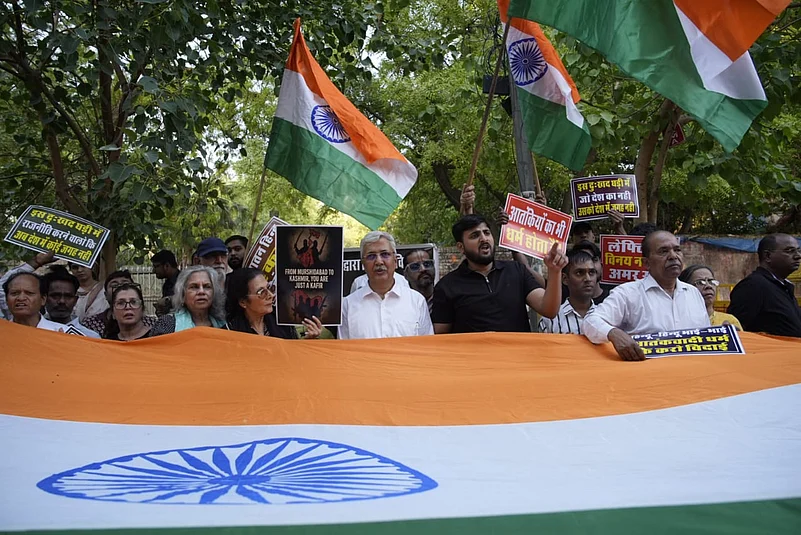 Pahalgam terror attack: Protest held in Delhi