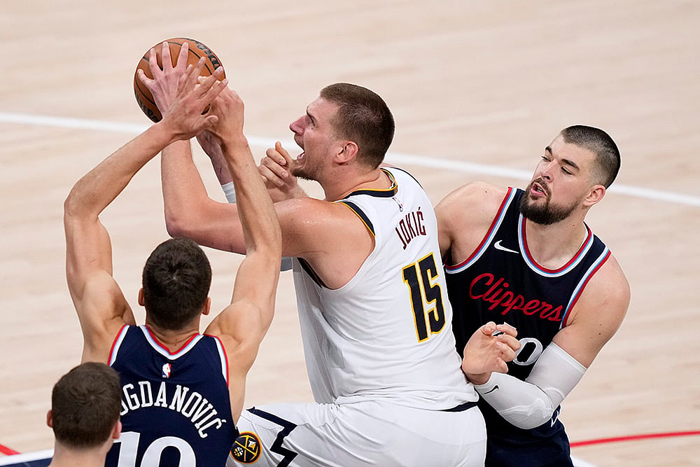 NBA Basketball Denver Nuggets vs Los Angeles Clippers: Nikola Jokic