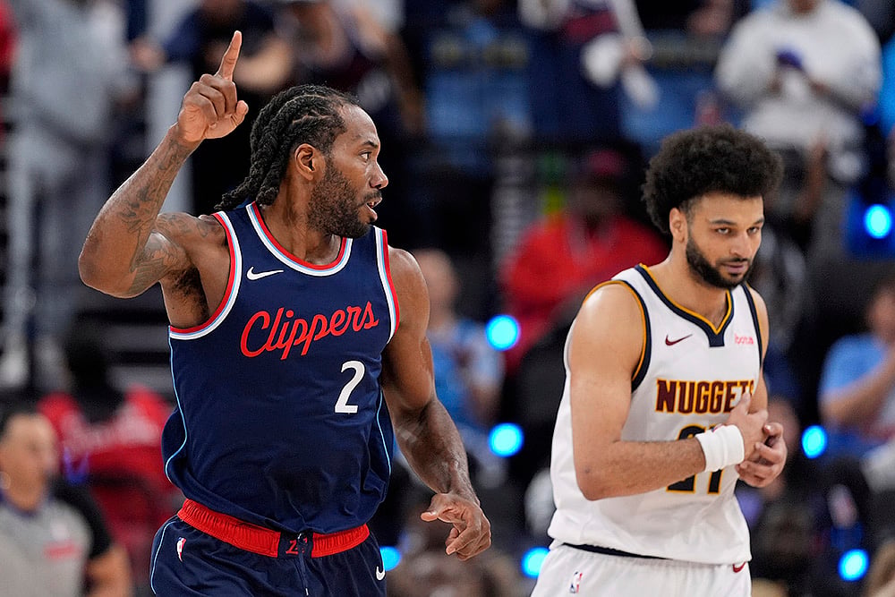 NBA Basketball Denver Nuggets vs Los Angeles Clippers: Kawhi Leonard
