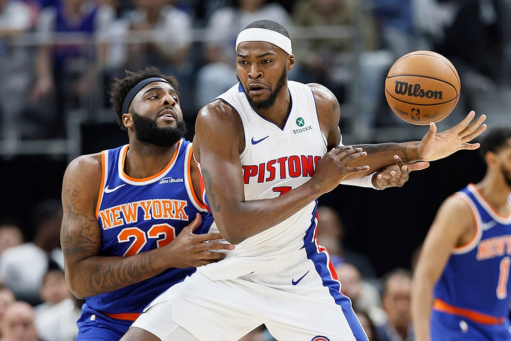 NBA Basketball New York Knicks vs Detroit Pistons: Mitchell Robinson
