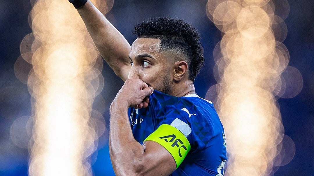 X/Alhilal_EN : Salem Al Dawsari celebrates his goal.