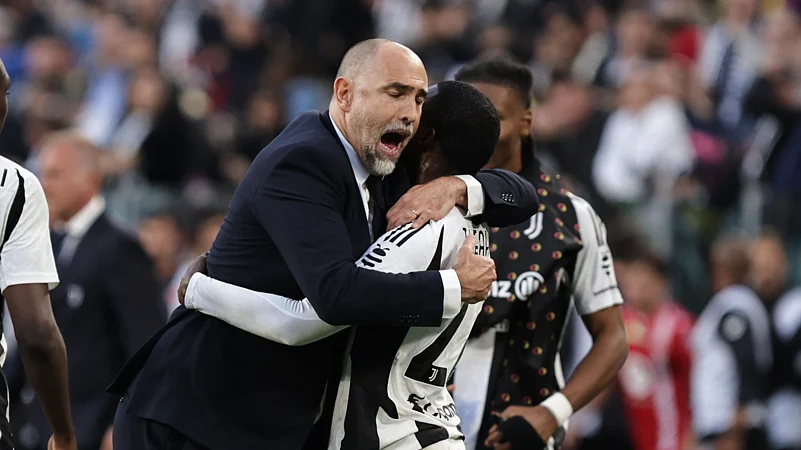 Igor Tudor celebrates Juventus win over Monza