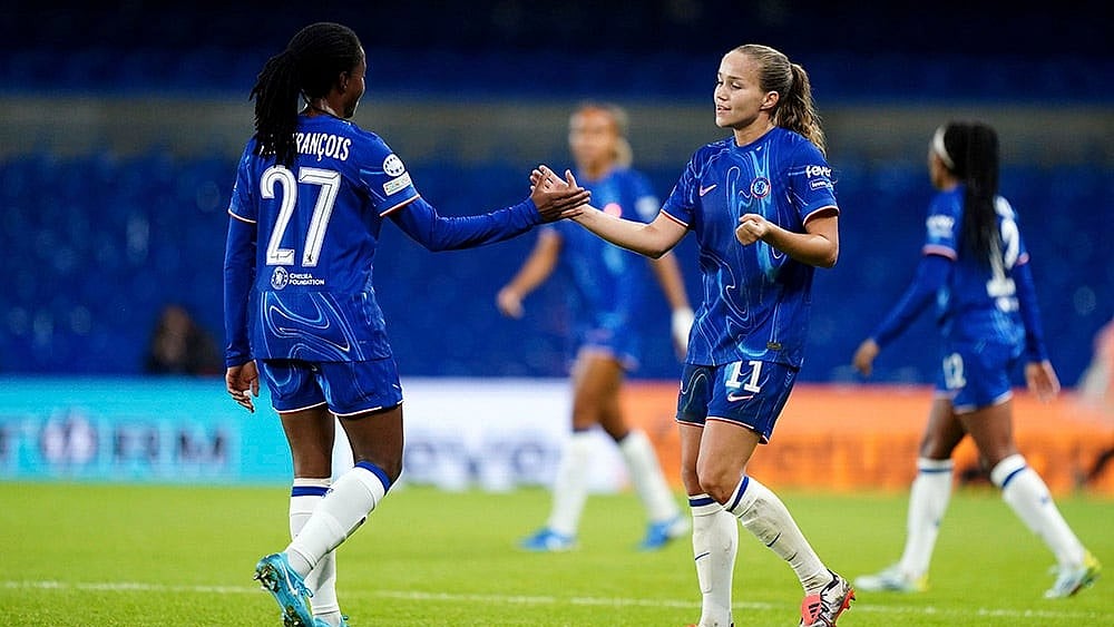 | Photo: Zac Goodwin/PA via AP : Chelsea FC need to overcome a three-goal deficit against FC Barcelona.