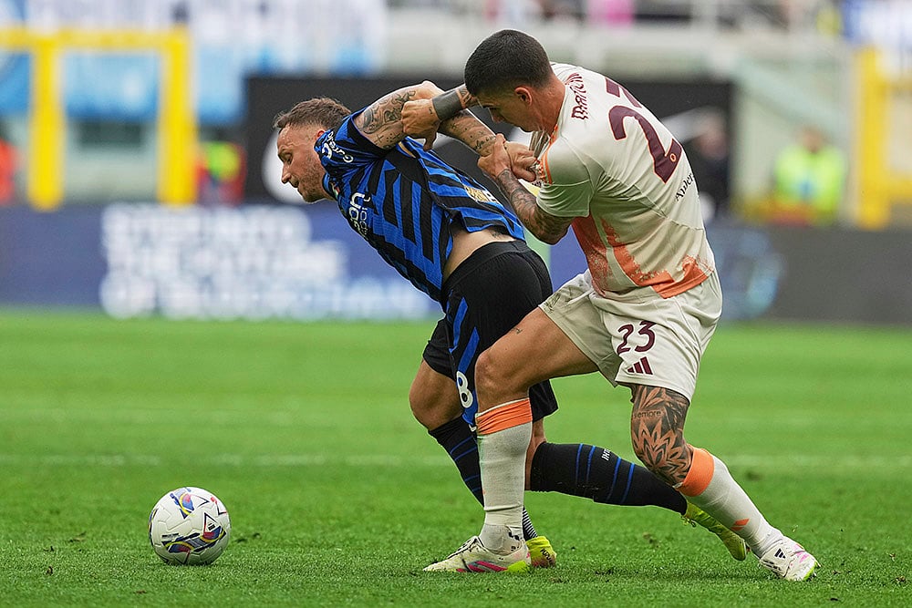 Italy Soccer Serie A Inter Milan vs AS Roma: Gianluca Mancini