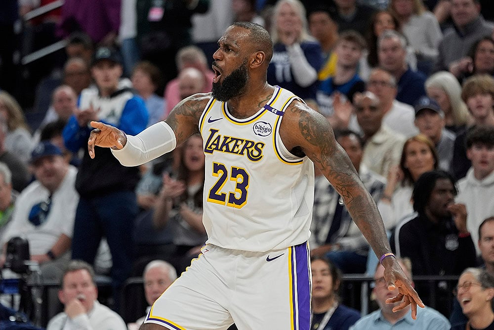 NBA Basketball game Los Angeles Lakers vs Minnesota Timberwolves: Lebron James