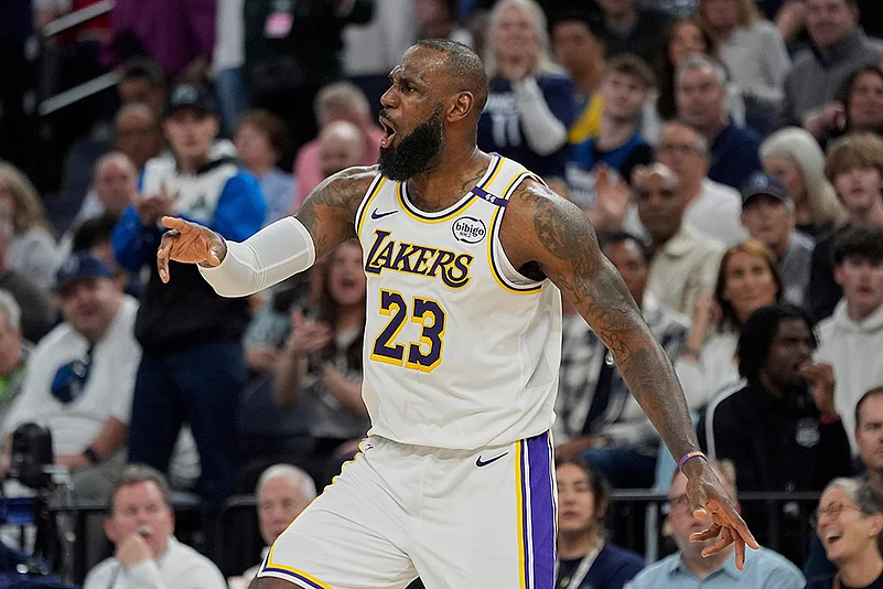 NBA Basketball game Los Angeles Lakers vs Minnesota Timberwolves: Lebron James