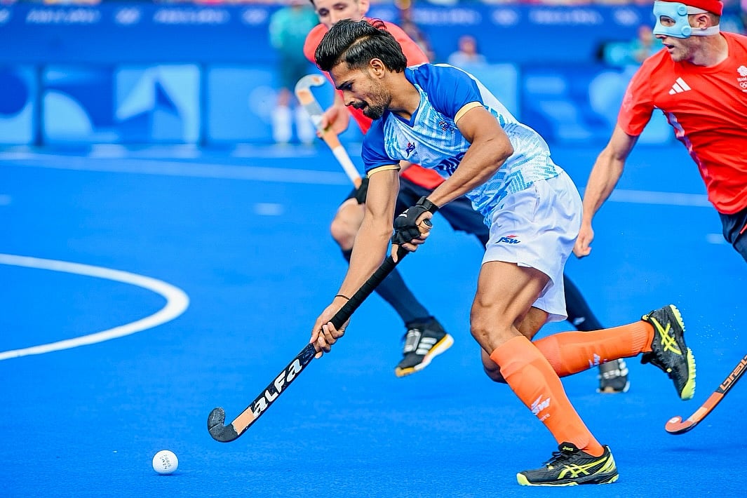 Instagram/ @abhisheknain17 : Abhishek Nain in action at Paris Olympics 2024.