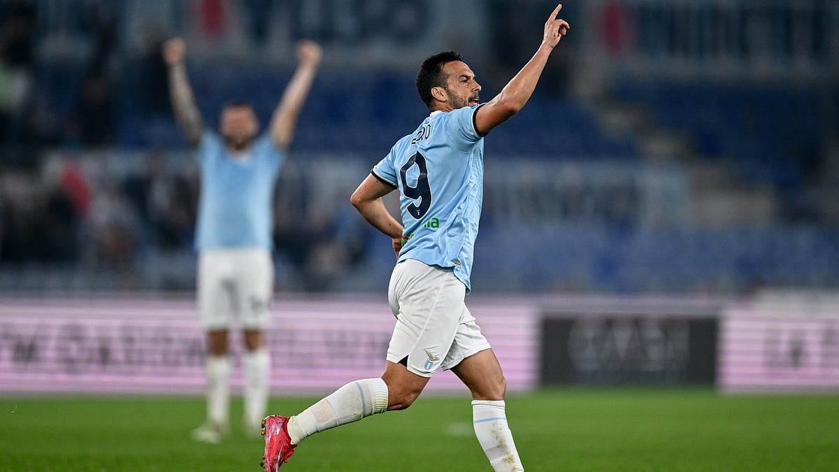 Pedro scored both the goals for Lazio in their 2-2 draw with Parma at Stadio Olimpico in Rome. - null