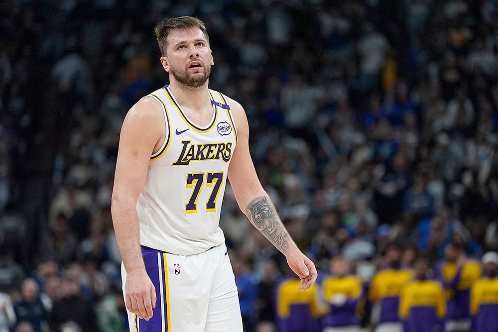 NBA Basketball game Los Angeles Lakers vs Minnesota Timberwolves: Luka Doncic 