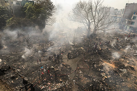 Fire breaks out in Rohini slum