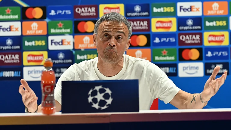 Luis Enrique during a press conference. - File Photo