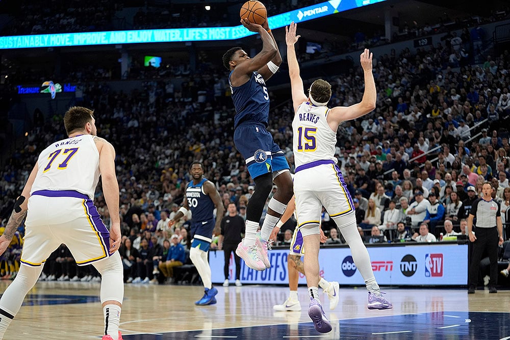 NBA Basketball game Los Angeles Lakers vs Minnesota Timberwolves: Austin Reaves 