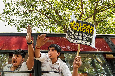 IYC protest in Delhi