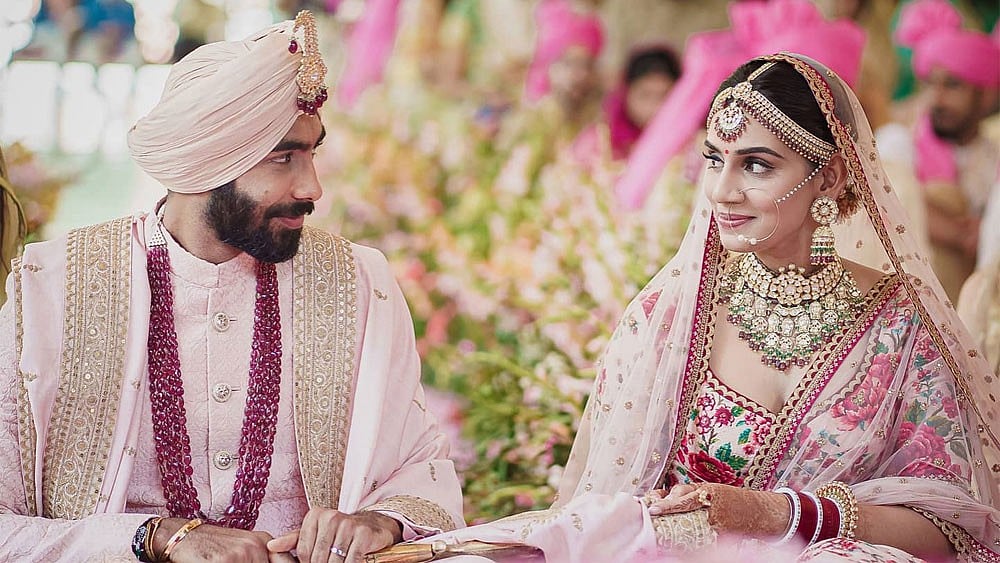 File Photo : Jasprit Bumrah Weds Cricket Anchor Sanjana Ganeshan In Private Ceremony