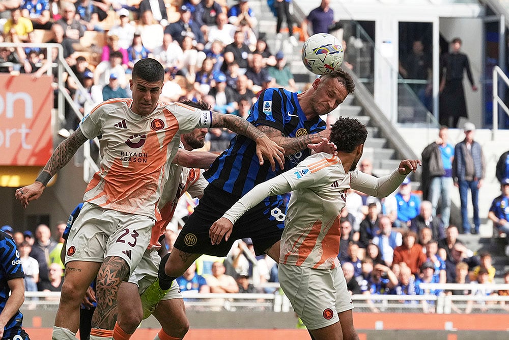 Italy Soccer Serie A Inter Milan vs AS Roma: Marko Arnautovic
