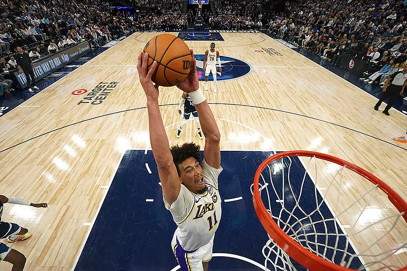 NBA Basketball game Los Angeles Lakers vs Minnesota Timberwolves: Jaxson Hayes