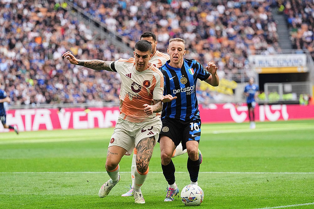 Italy Soccer Serie A Inter Milan vs AS Roma: Gianluca Mancini