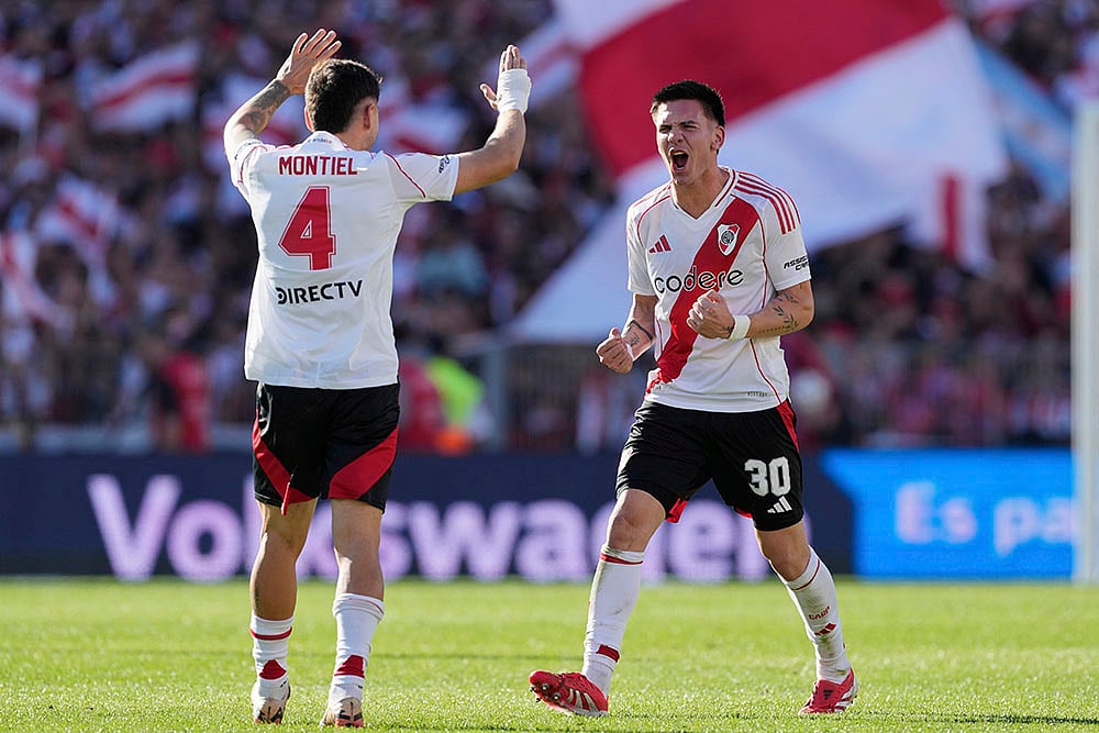 Argentine Primera División soccer River Plate Vs Boca Juniors: Franco Mastantuono