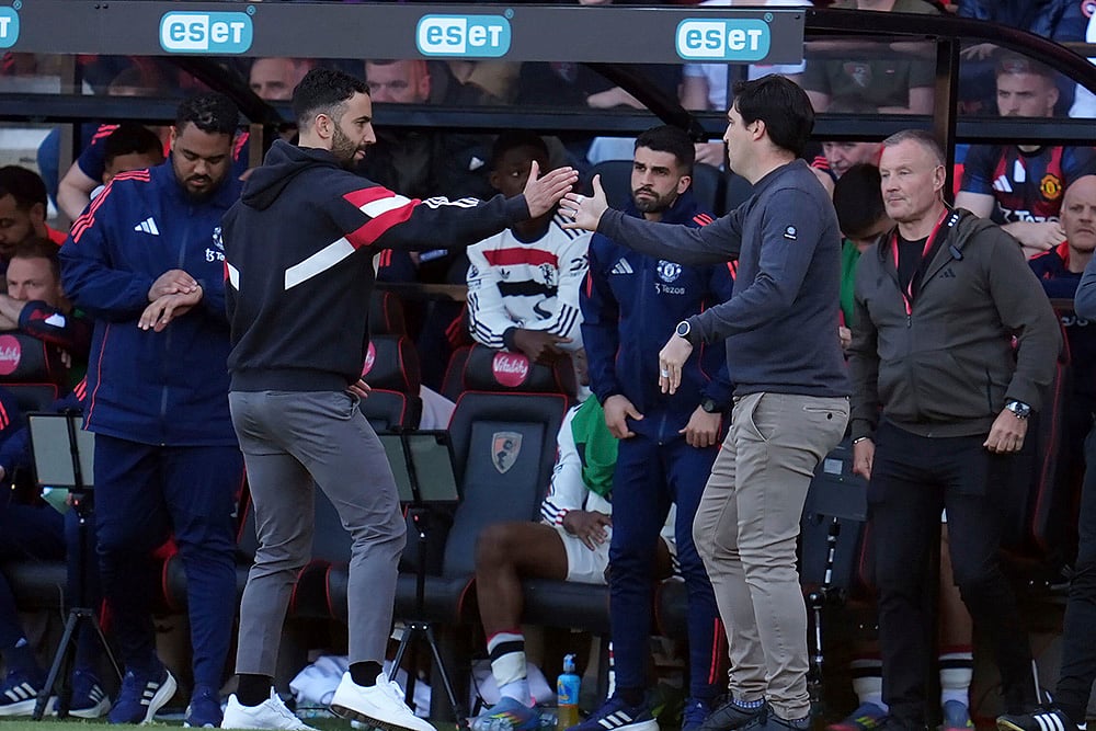 Britain Soccer Premier League AFC Bournemouth vs Manchester United: Ruben Amorim