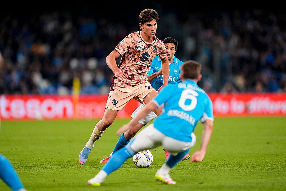 Italy Soccer Serie A Napoli vs Torino FC: Cesare Casadei