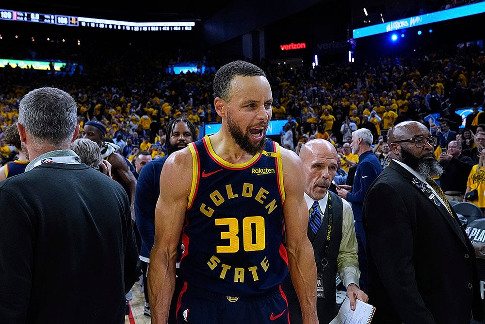 NBA basketball 2024-25 Playoffs Golden State Warriors vs Houston Rockets: Stephen Curry