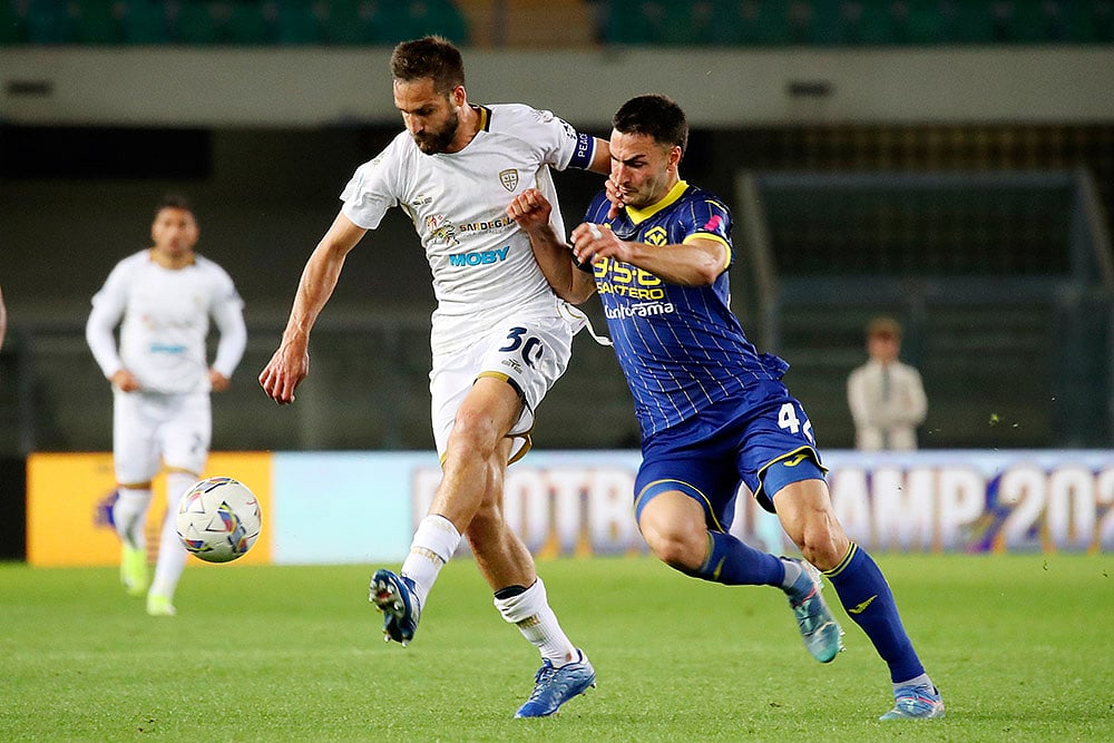 Italy soccer Serie A game Hellas Verona vs Cagliari: Leonardo Pavoletti