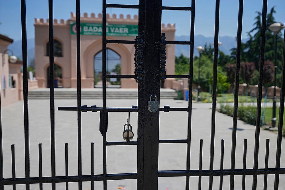 Pahalgam attack: Locked garden gate in Srinagar 