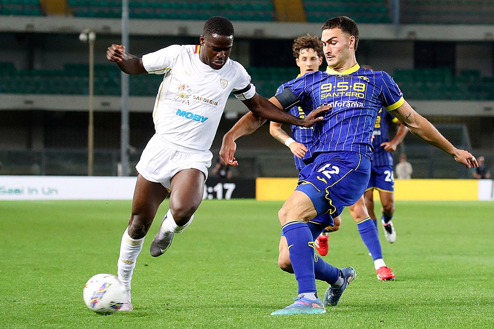 Italy soccer Serie A game Hellas Verona vs Cagliari: Zito Luvumbo