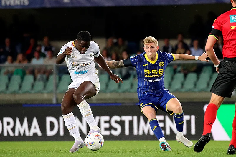 Italy soccer Serie A game Hellas Verona vs Cagliari: Zito Luvumbo
