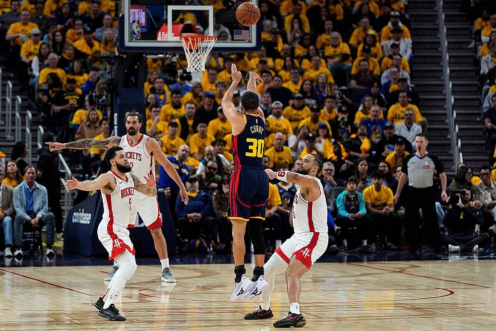 NBA basketball 2024-25 Playoffs Golden State Warriors vs Houston Rockets: Stephen Curry 
