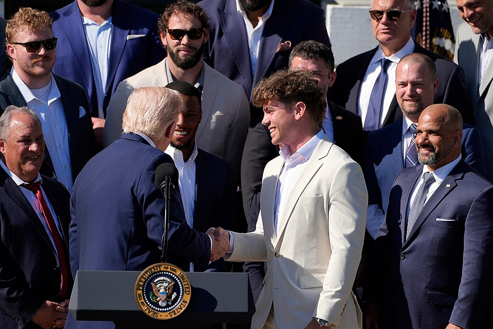 Donald Trump welcomed Super Bowl champion Philadelphia Eagles to White House: Cooper DeJean