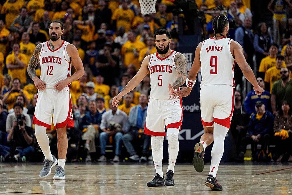 NBA basketball 2024-25 Playoffs Golden State Warriors vs Houston Rockets: Fred VanVleet