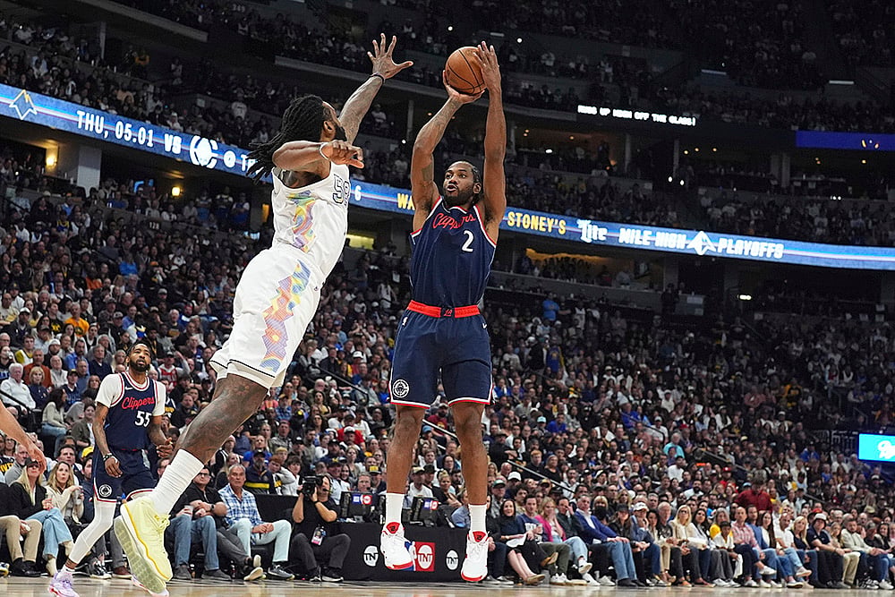 NBA Basketball 2024-25 Playoffs Round 1 Los Angeles Clippers vs Denver Nuggets: Kawhi Leonard